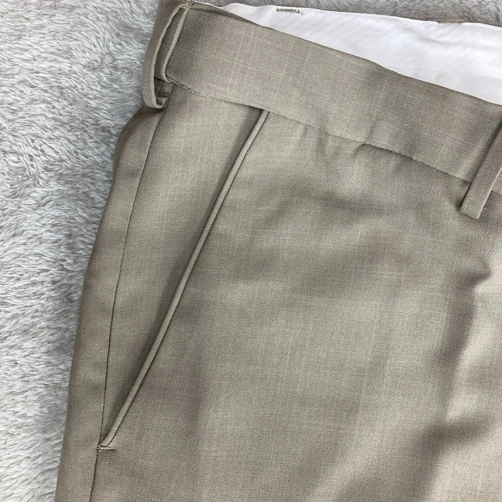 Croft & Barrow Classic Fit Dress Pants Mens 40x29‎ Tan Pleated Traditional Leg